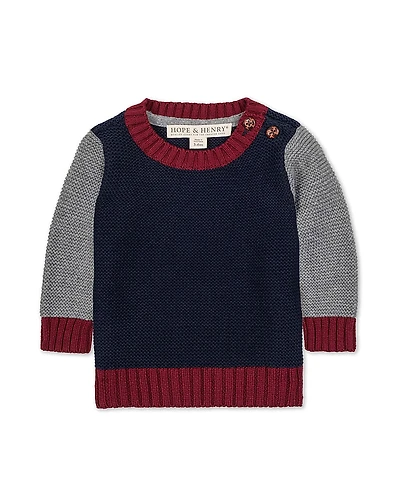Hope & Henry Organic Long Sleeve Crewneck Pullover Sweater - Little Kid, Big Kid