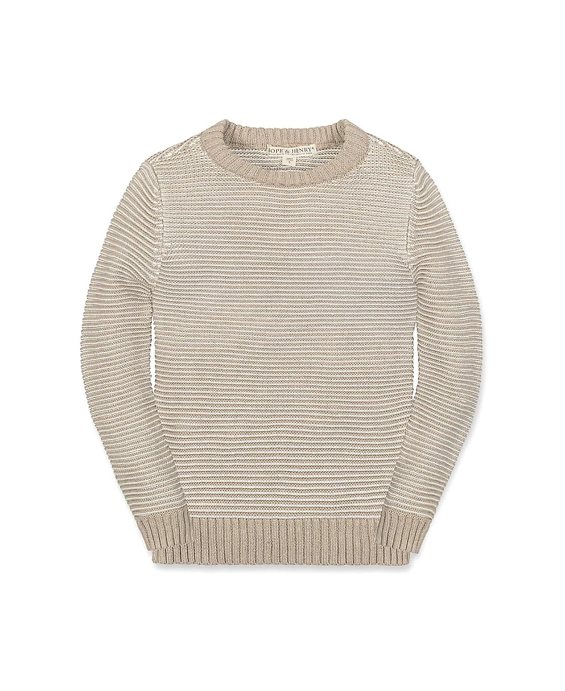 Hope & Henry Organic Long Sleeve Crewneck Pullover Sweater - Little Kid