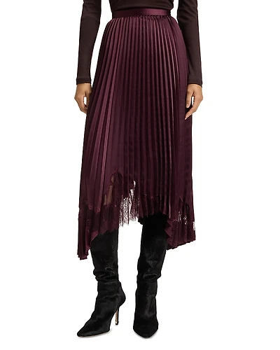 Boss Velacey Pleated Asymmetric Maxi Skirt
