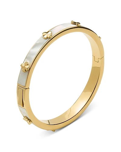 kate spade new york Spade Flower Mother of Pearl Hinge Bangle Bracelet