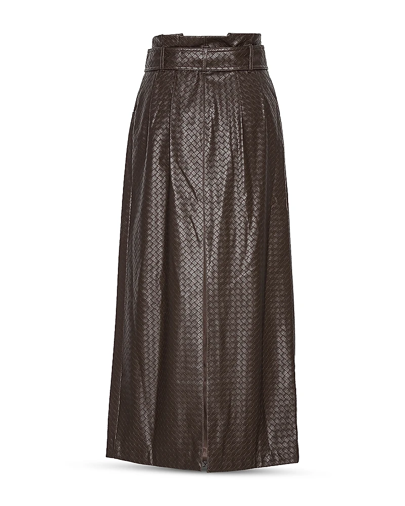 Rotate Paperbag Waist Midi Skirt