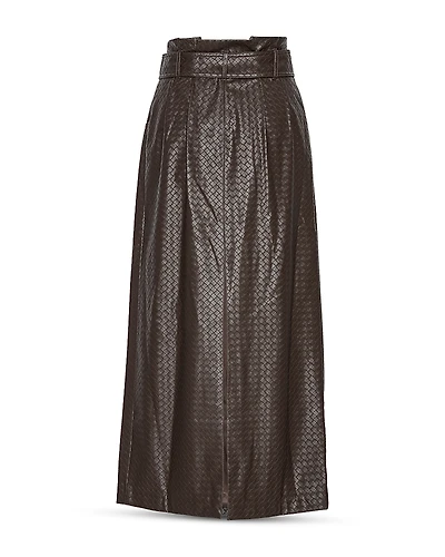 Rotate Paperbag Waist Midi Skirt