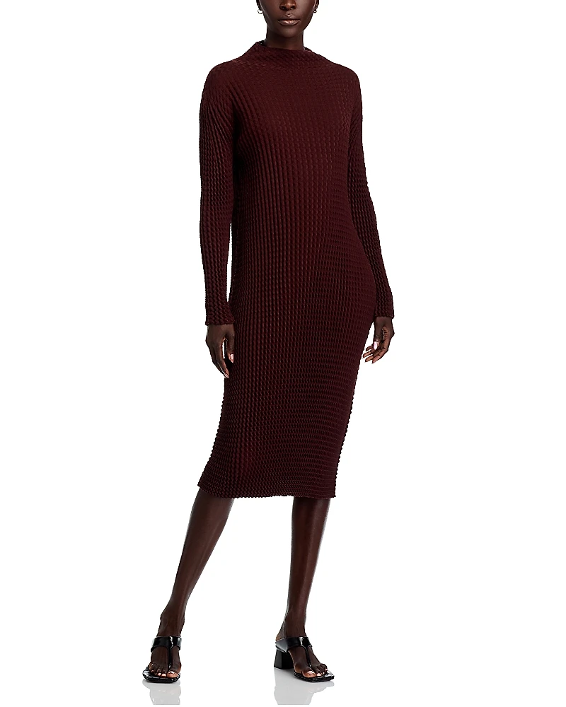 Issey Miyake Spongy Mock Neck Dress
