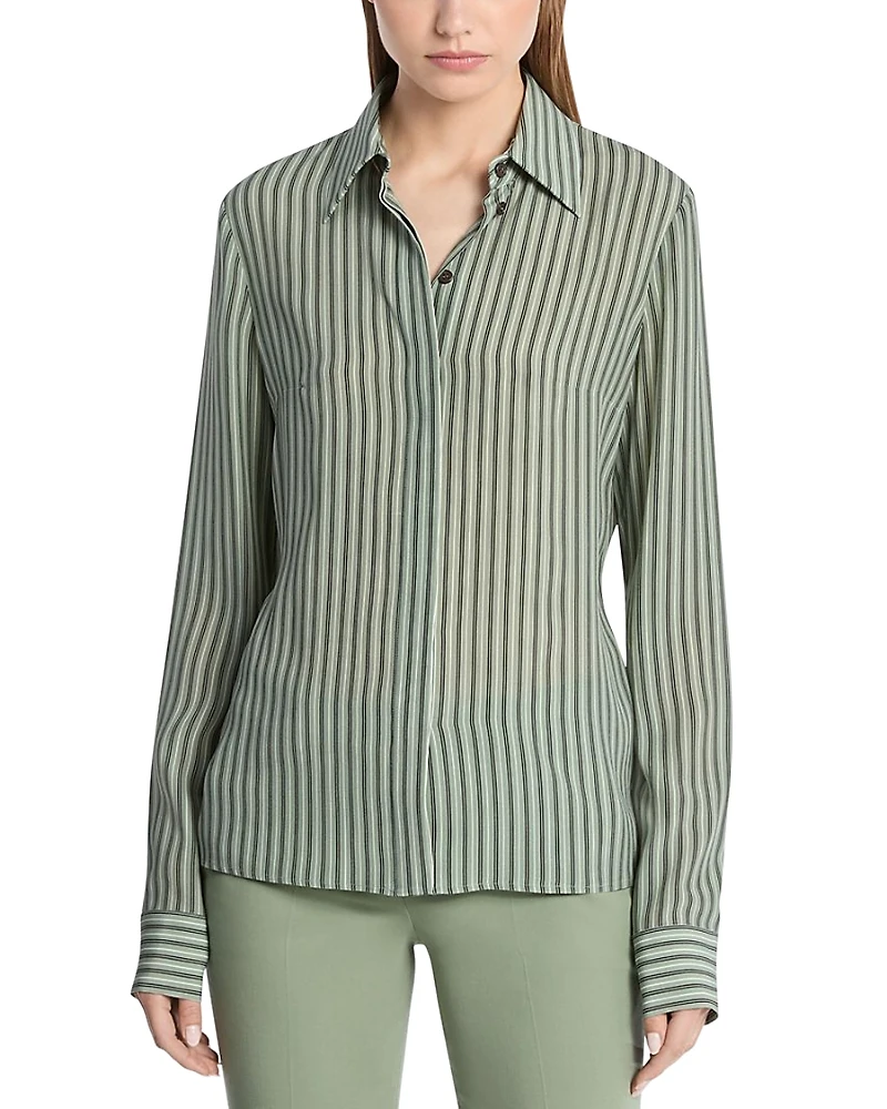 Michael Kors Striped Hansen Silk Shirt
