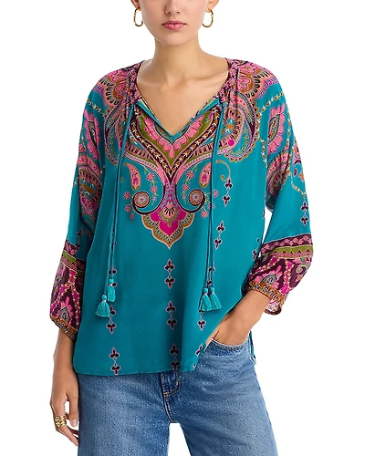 Johnny Was Margot Silk Top