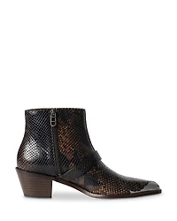 Zadig & Voltaire Women's Tylow Wild Mirror Python Effect Leather Ankle Boots