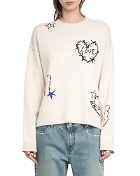 Zadig & Voltaire Markuz Western Cashmere Crewneck Sweater