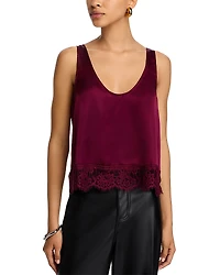 Steve Madden Coraline Lace Trim Top