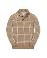 Hope & Henry Boys' Organic Mock Neck Intarsia Sweater - Little Kid, Big Kid