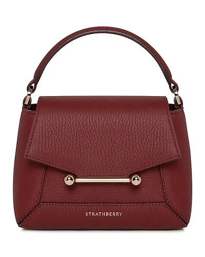Strathberry Mosaic Nano Leather Top Handle Bag