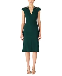 Jenny Packham Ardila Crystal-embellished midi dress