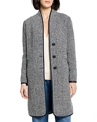 Nic+Zoe Herringbone Wool Blend Coat