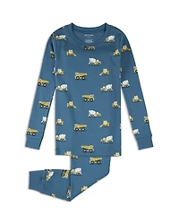 petit lem Boys' Construction Truck Print Pajama Set - Little Kid