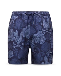 Psycho Bunny Boys' Rowen Printed Swim Trunks - Little Kid, Big Kid