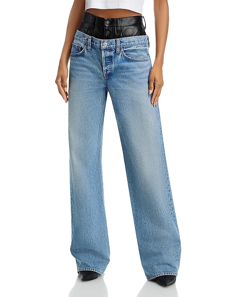 Agolde Elson High Rise Wide Leg Jeans