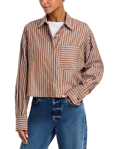 rag & bone Marin Cropped Stripe Shirt