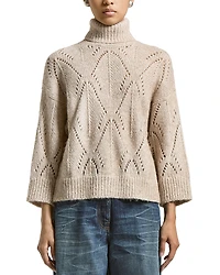 Peserico Turtleneck Open Knitted Sweater