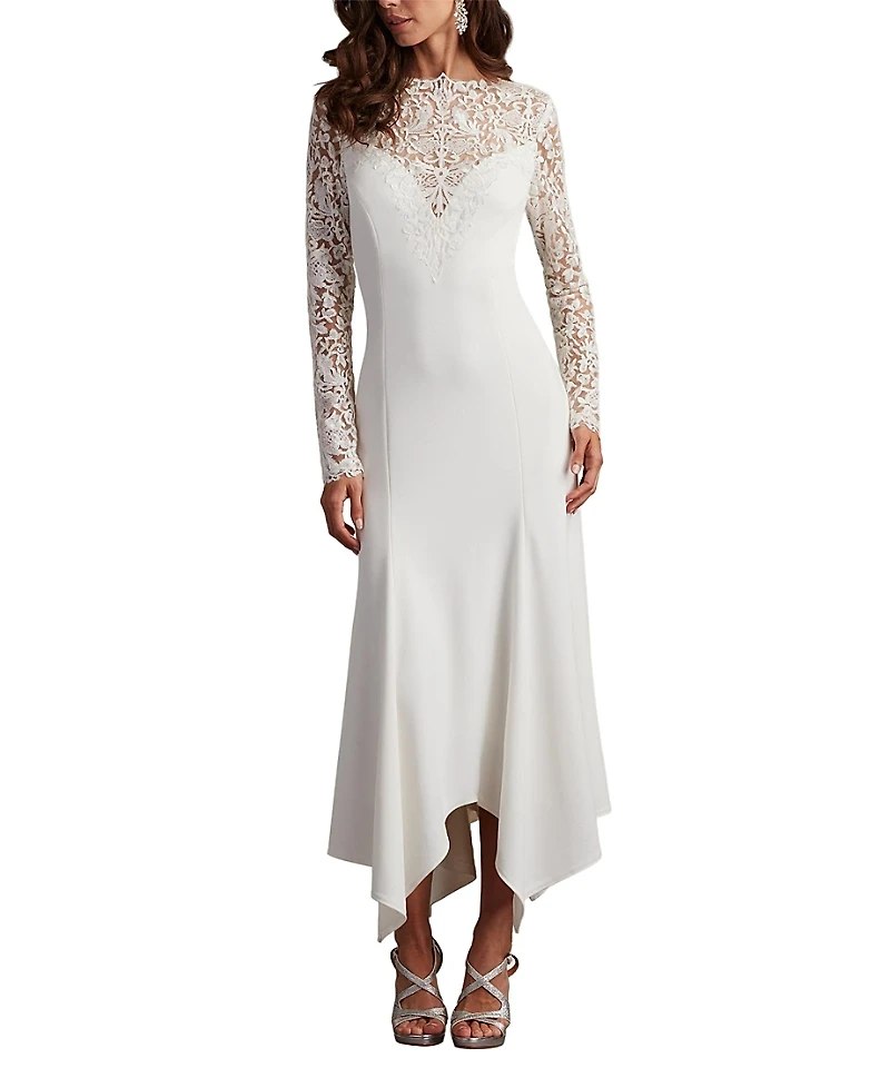 Tadashi Shoji Marzia Illusion Midi Dress