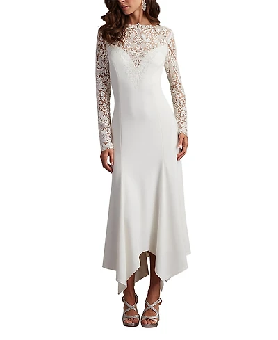 Tadashi Shoji Marzia Illusion Midi Dress