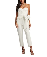 Tadashi Shoji Banks Bow Waist Jumpsuit