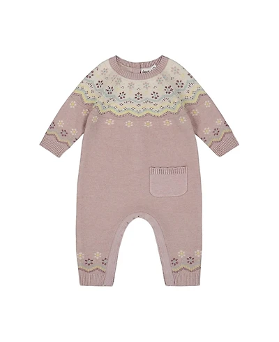 Deux par Girls' Jacquard Knitted Romper - Baby