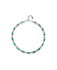 UNOde50 Sterling Silver-Plated Necklace with Green Crystals