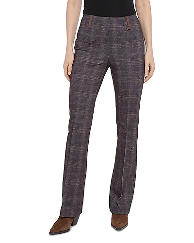 Lysse Pintuck Plaid Ponte Pants