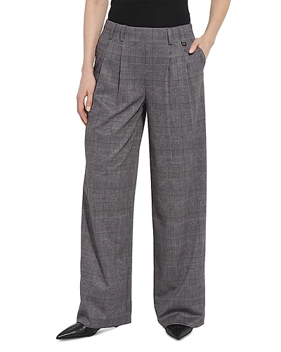 Lysse Darcy Pleated Plaid Pants