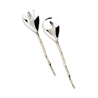 Shelton Metal Olive Branch Serving Spoon Two Piece Set