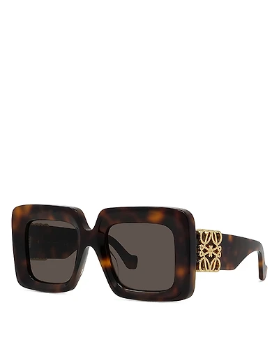 Loewe Anagram Rectangular Sunglasses, 51mm