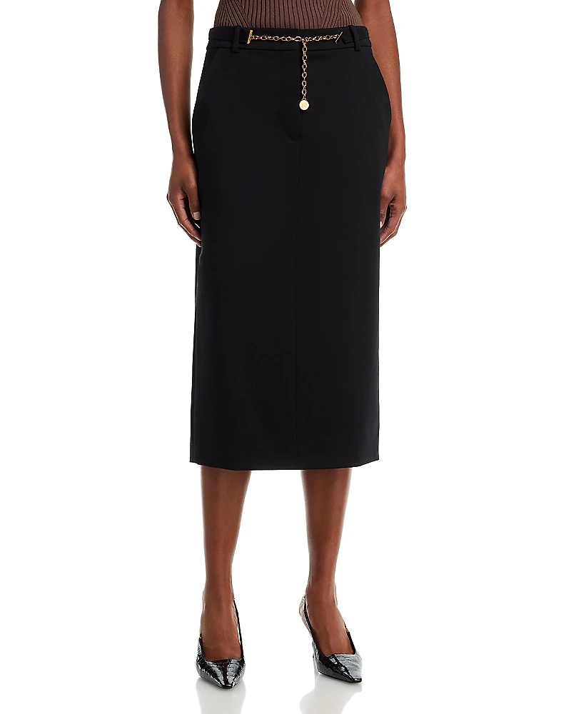 Veronica Beard Hoffman Belted Skirt