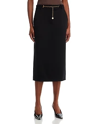 Veronica Beard Hoffman Belted Skirt