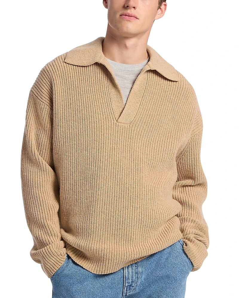 Michael Kors Textured Johnny Collar Sweater