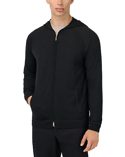 Boggi Milano Superfine Merino Full Zip Hoodie