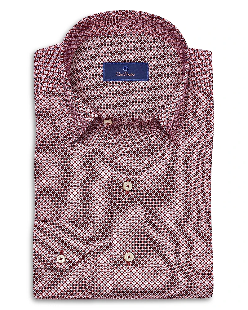 David Donahue Printed Sport Shirt