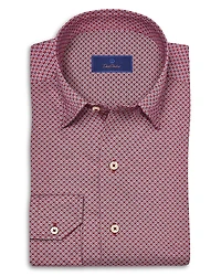 David Donahue Printed Sport Shirt