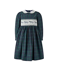 Rachel Riley Girls' Pony Smocked Dress - Little Kid, Big Kid