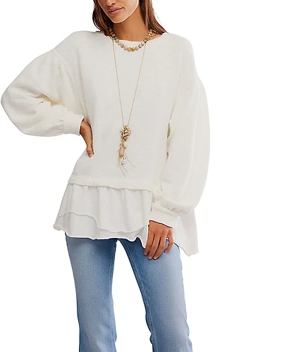 Free People Maddie Layered Hem Sweater