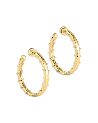 Anabel Aram Milos Studded Medium Hoop Earrings