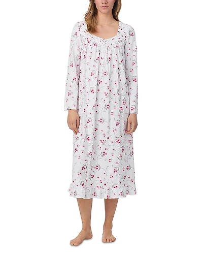 Eileen West Long Sleeve Cotton Jersey Nightgown