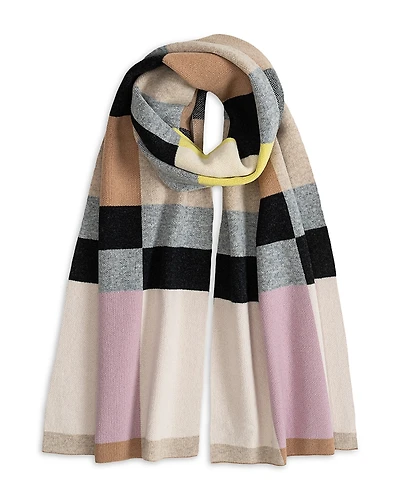 Echo Merino Wool Geo Jacquard Scarf