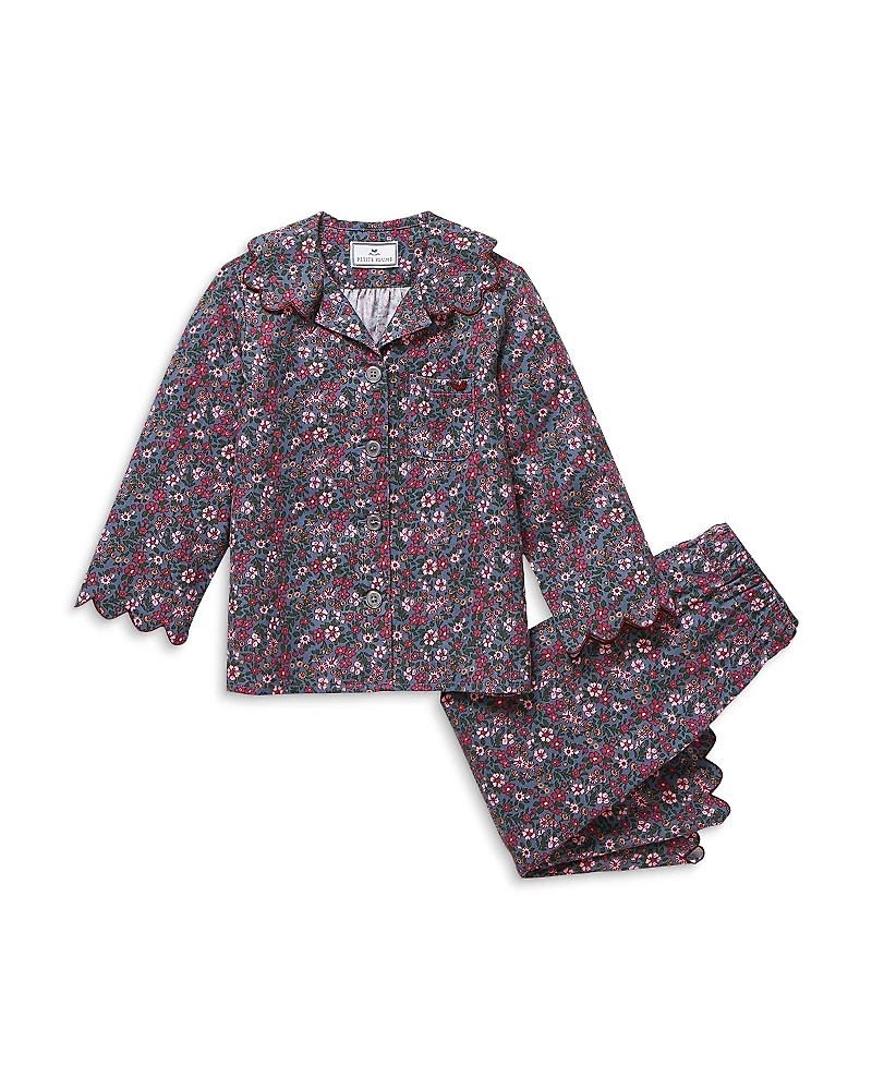 Petite Plume Girls' Fleurs de Saison Twill Colette Pajamas - Baby, Little Kid, Big Kid