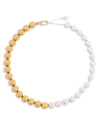 Maje Two-Tone Sphere Choker Necklace, 16.5