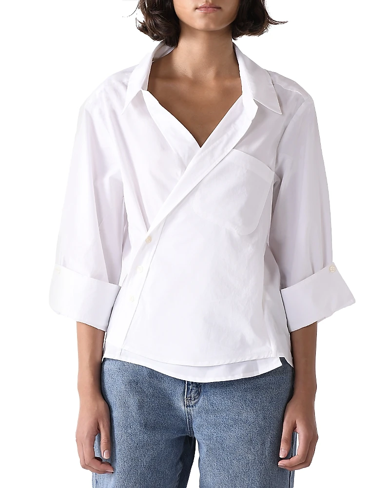 Cissa Solid Wrap Shirt