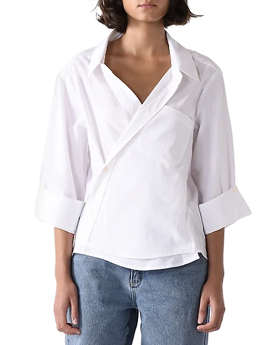 Cissa Solid Wrap Shirt