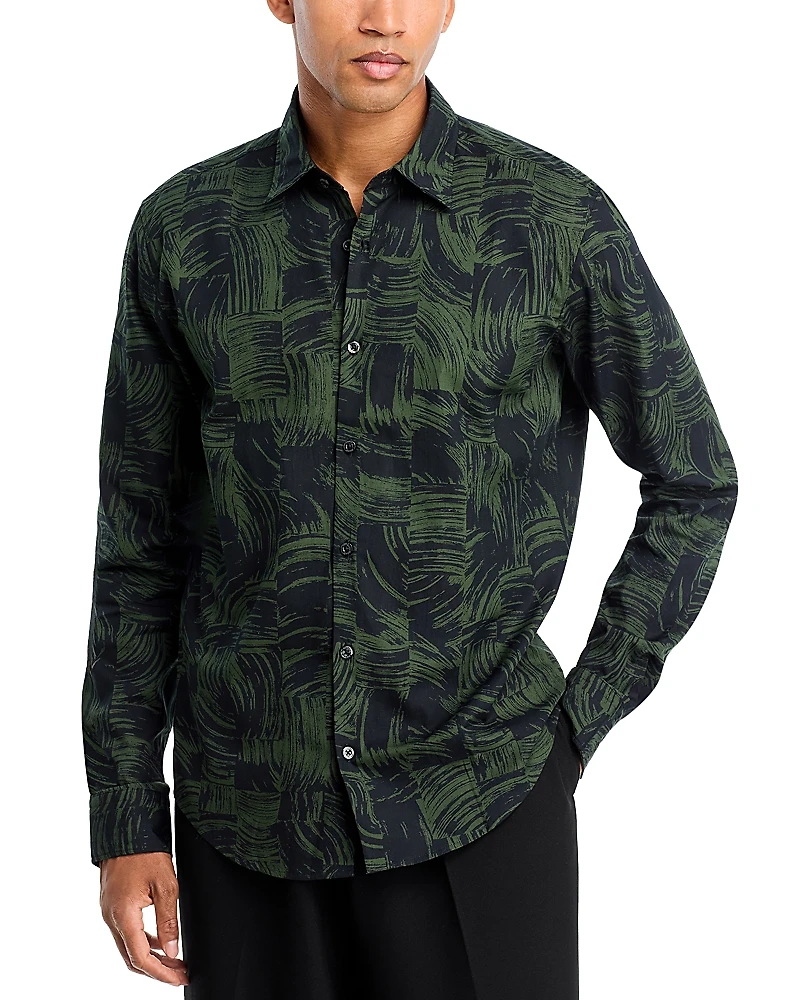 Hugo Printed Casual Slim Fit Button Down Shirt