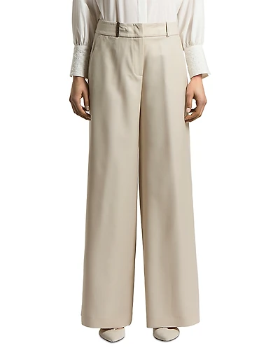 Peserico Wool Mid Rise Wide Leg Pants