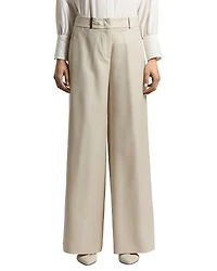 Peserico Wool Mid Rise Wide Leg Pants