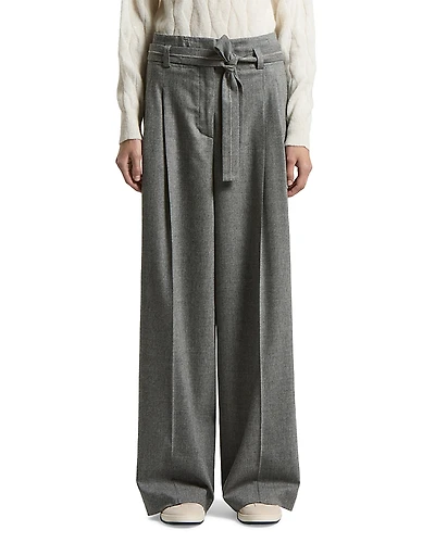 Peserico Belted Wide Leg Pants