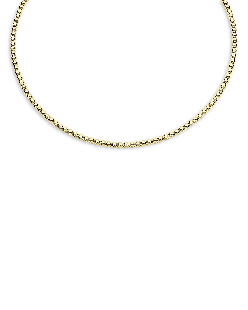 Lagos 18K Yellow Gold Caviar Gold Beaded Collar Necklace, 18